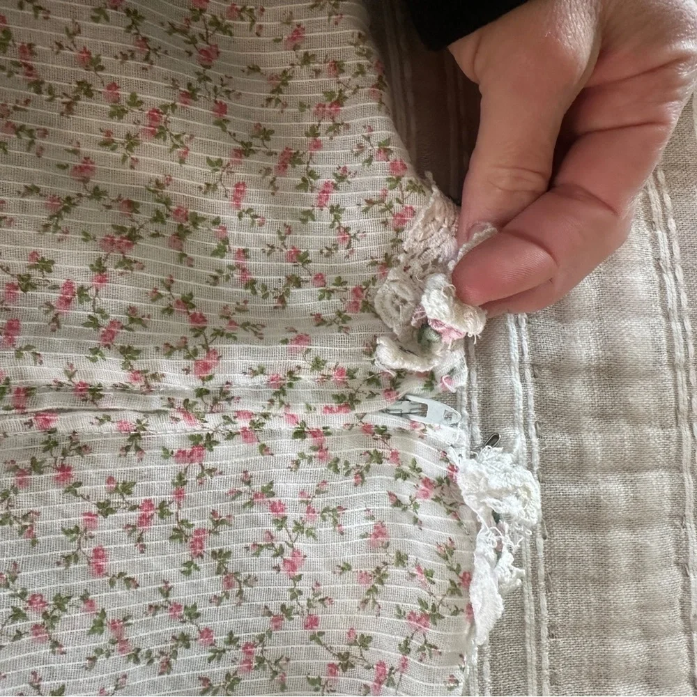 Vintage Floral Kids Nightgown - Pink and White